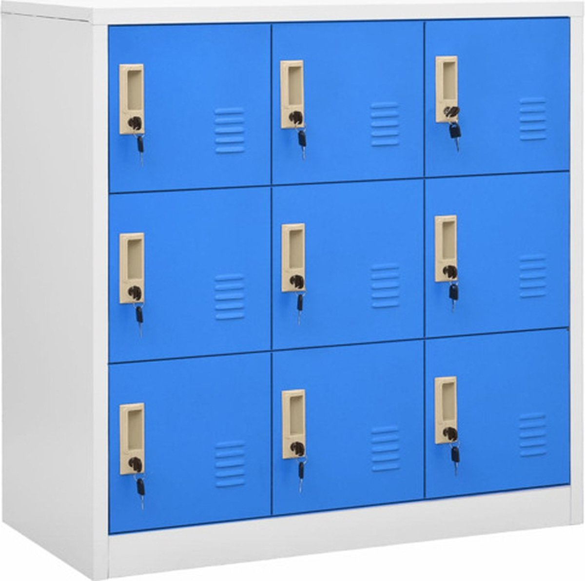 Vidaxl Lockerkasten 2 St 90x45x92,5 Cm Staal Licht En - Blauw