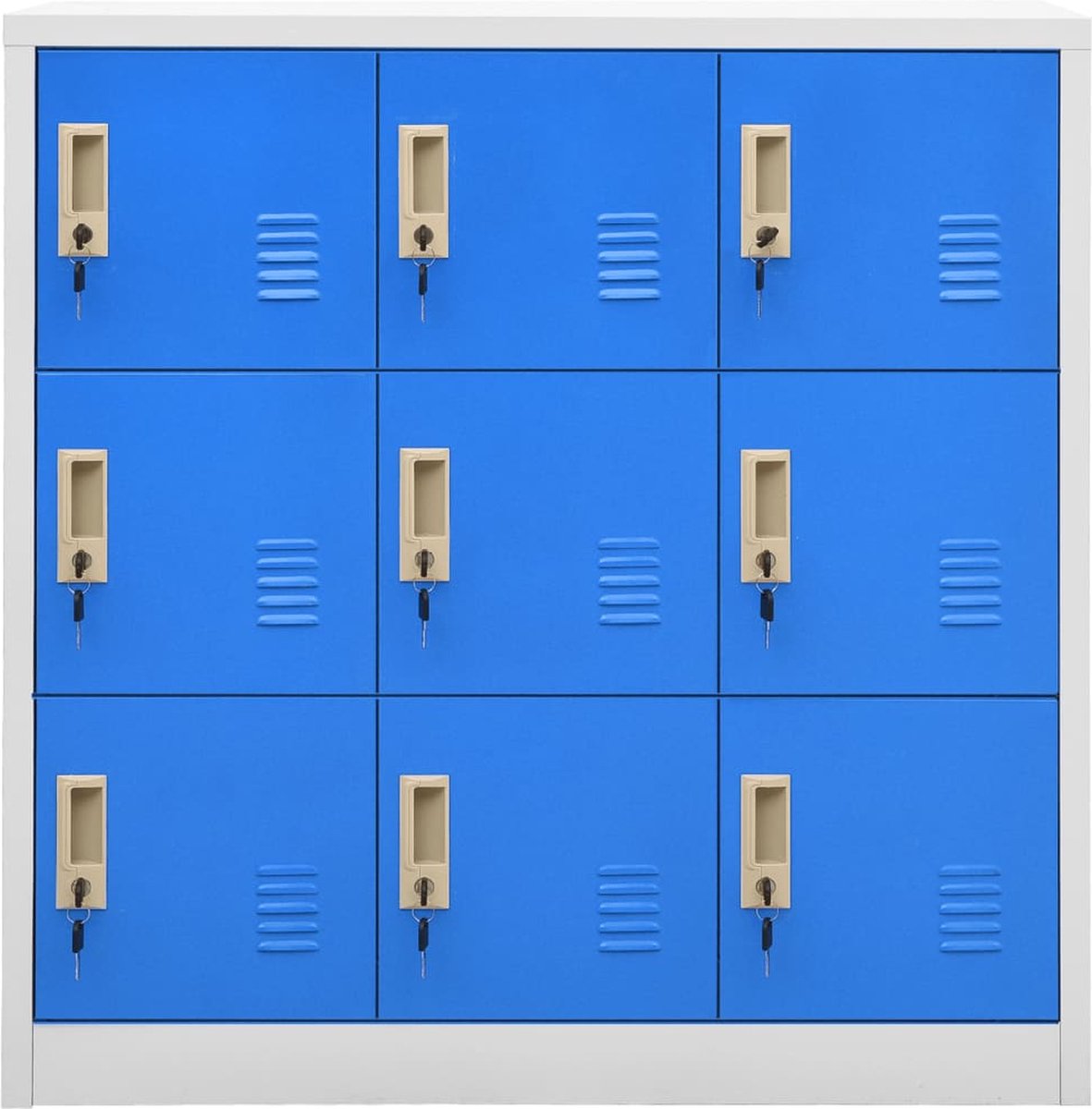Vidaxl Lockerkasten 2 St 90x45x92,5 Cm Staal Licht En - Blauw