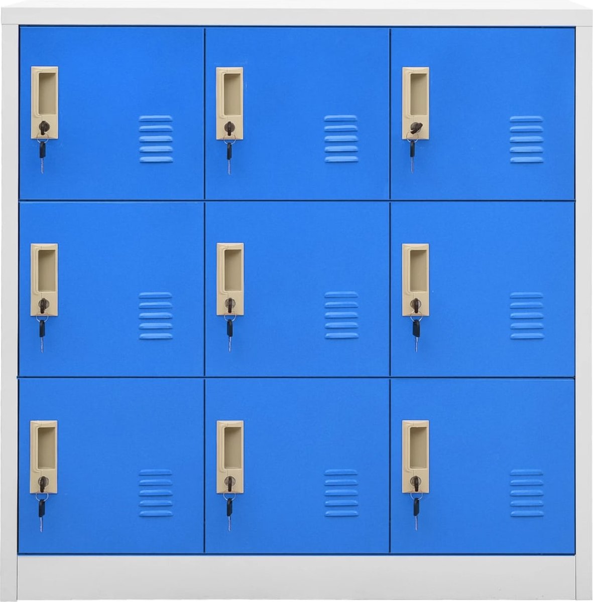 Vidaxl Lockerkasten 5 St 90x45x92,5 Cm Staal Licht En - Blauw