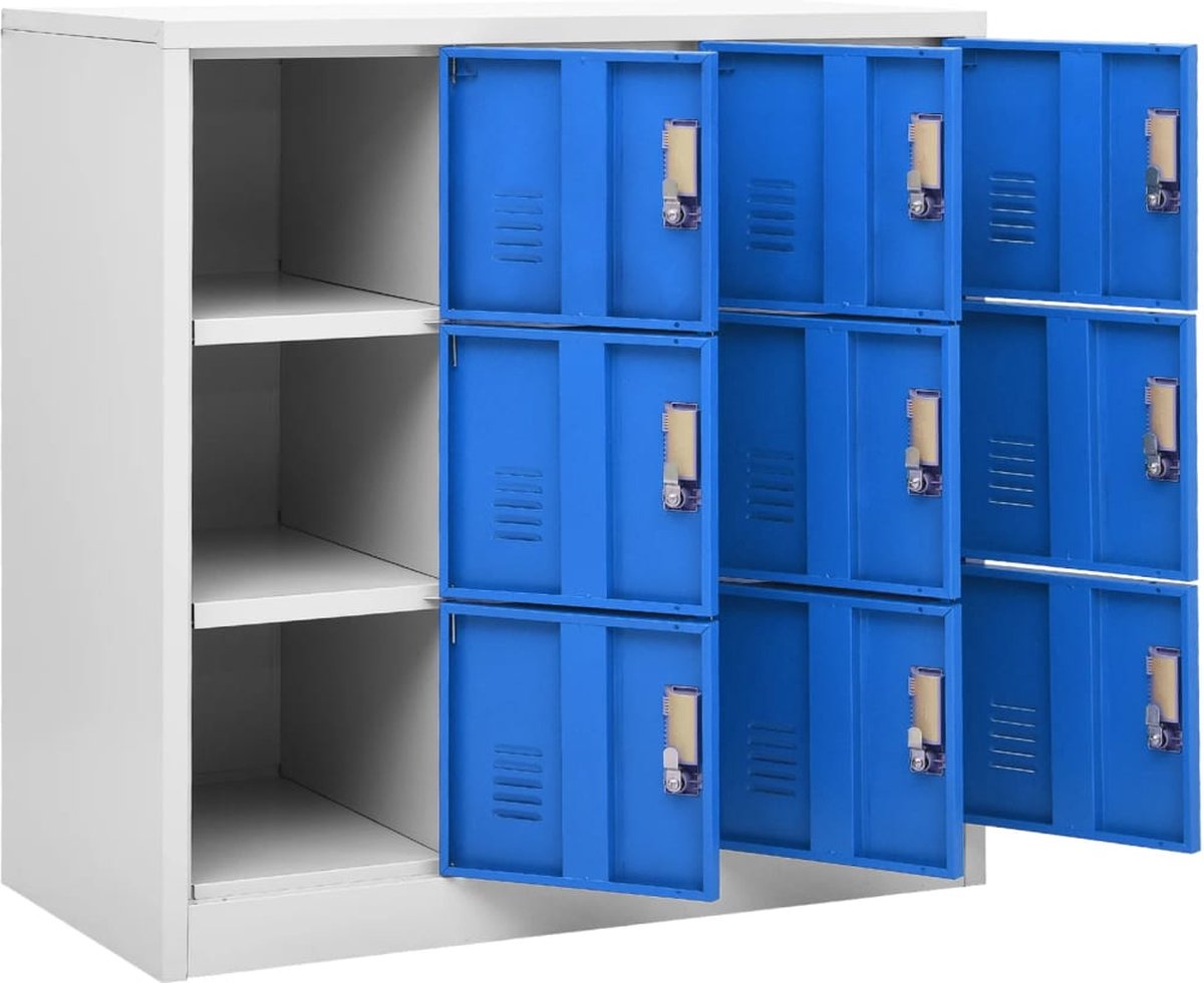 Vidaxl Lockerkasten 5 St 90x45x92,5 Cm Staal Licht En - Blauw