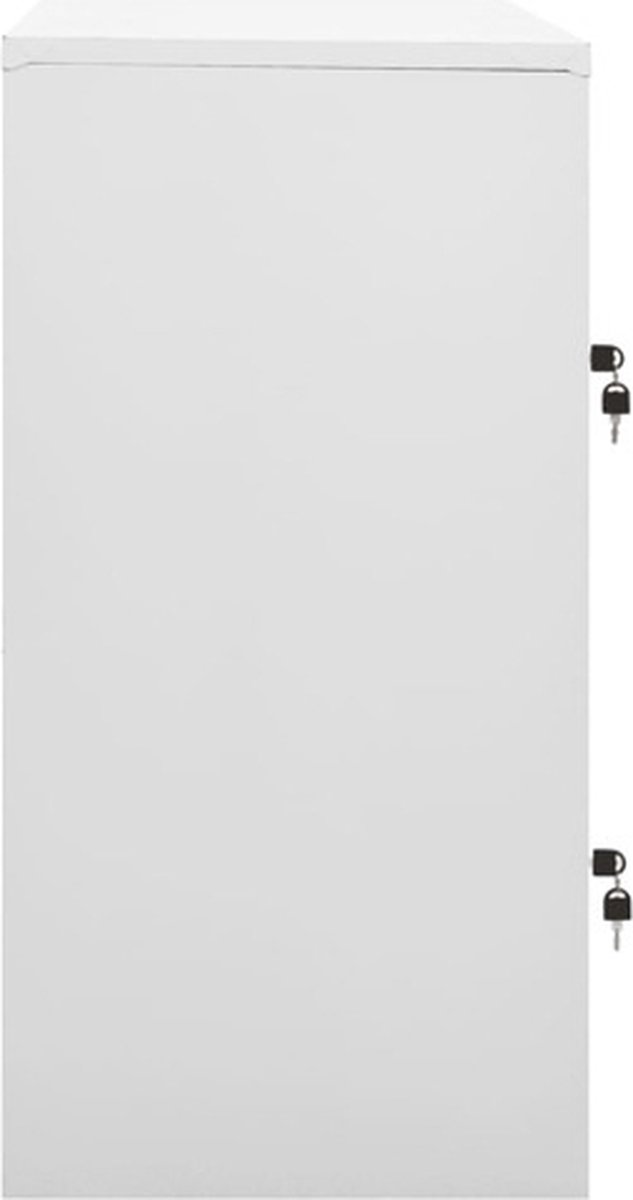 Vidaxl Lockerkasten 5 St 90x45x92,5 Cm Staal Licht En - Blauw