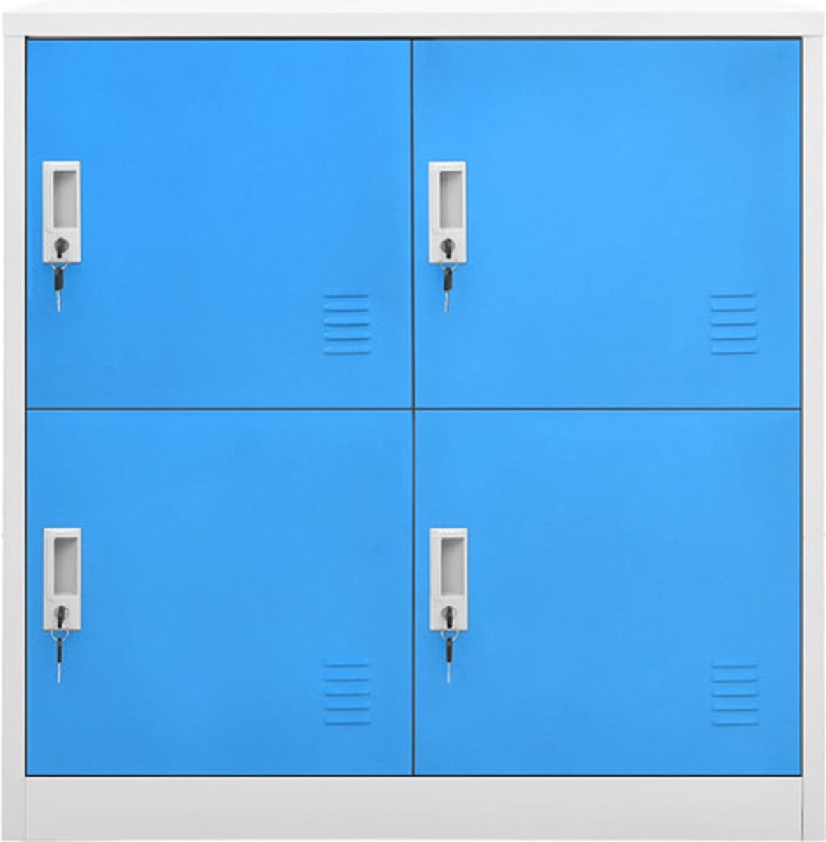 Vidaxl Lockerkasten 5 St 90x45x92,5 Cm Staal Licht En - Blauw