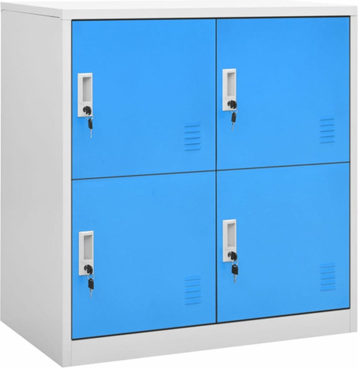 Vidaxl Lockerkasten 5 St 90x45x92,5 Cm Staal Licht En - Blauw