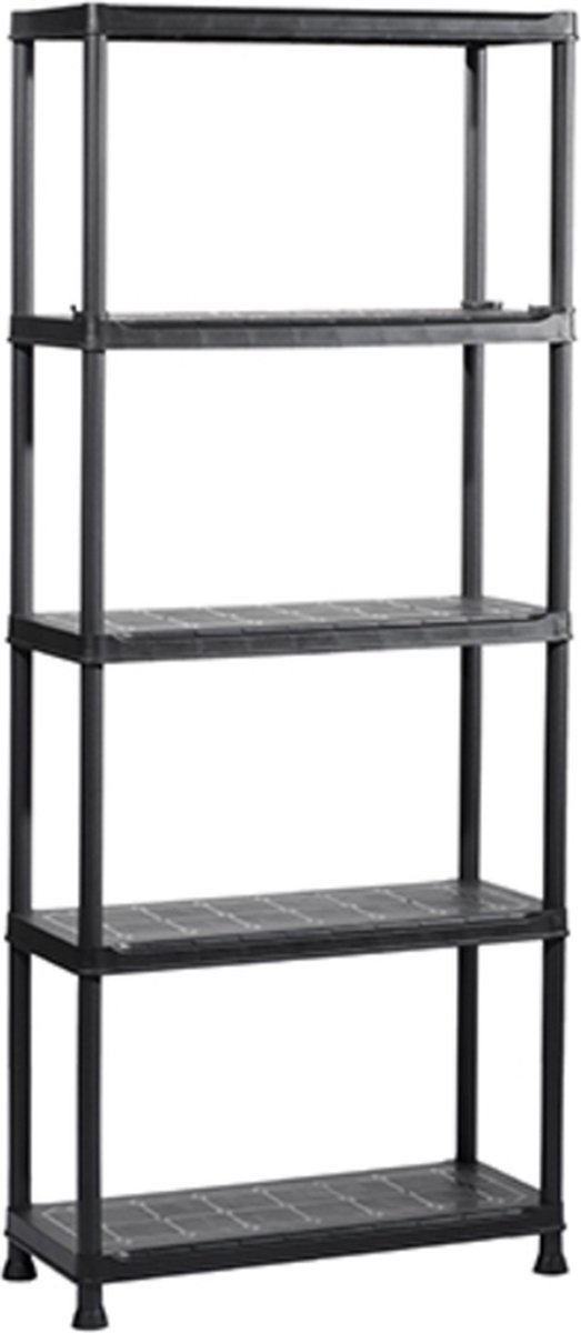 Keter Plus Shelf 75/5 - 5 Planken - 75x32x176 Cm - Zwart