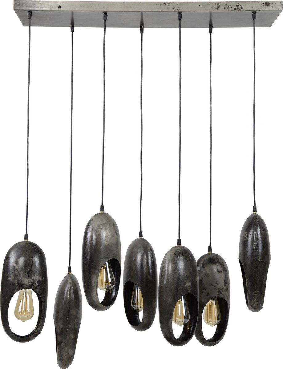 Hoyz - Hanglamp Open Oog Dubbel - 7 Lampen - Zilverkleurig - Silver