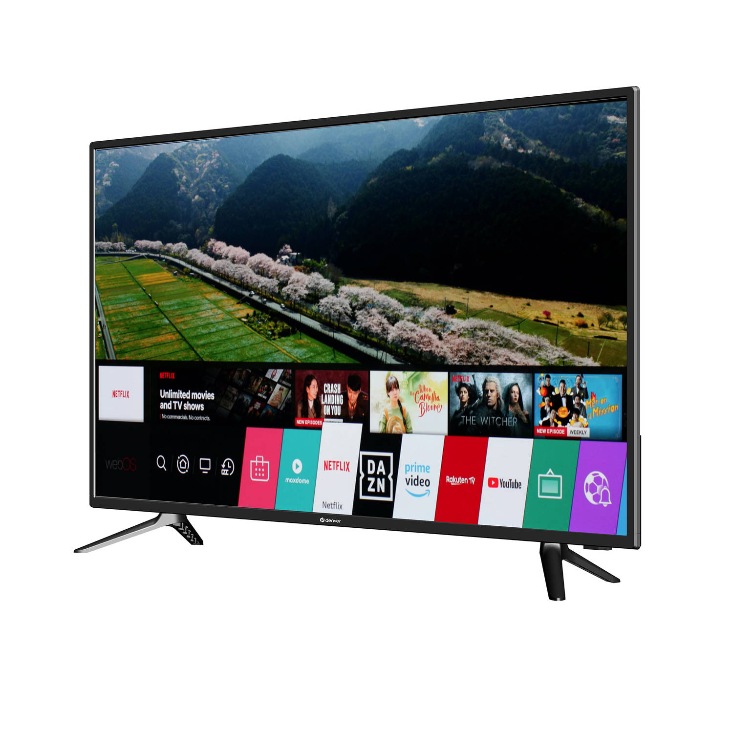 Denver Smart Tv 32 Inch Led - Televisie Met Netflix En Youtube - Lds3281 - Zwart