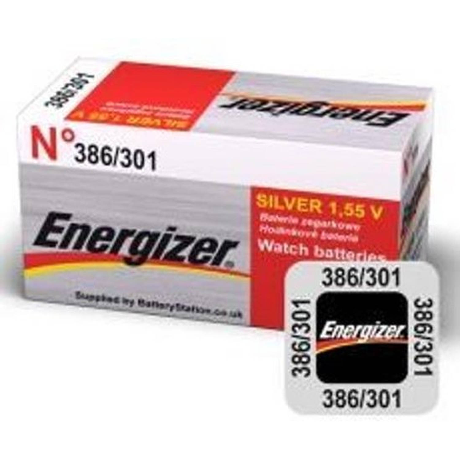 Energizer Silver Oxide Knoopcel Batterij301/386 Forniturenpack