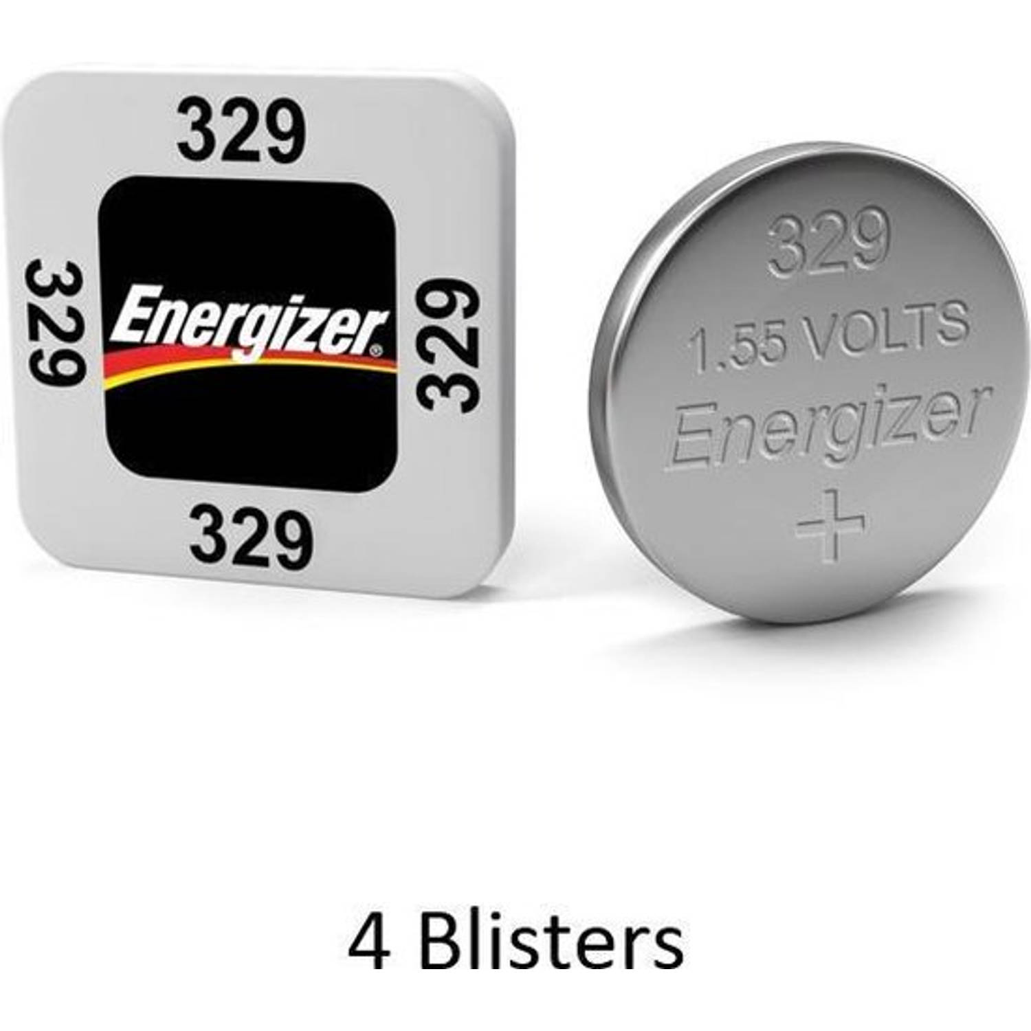 Energizer 4 Stuks (4 Blisters A 1 Stuk) Zilver Oxide Knoopcel 329 Ld 1.55v