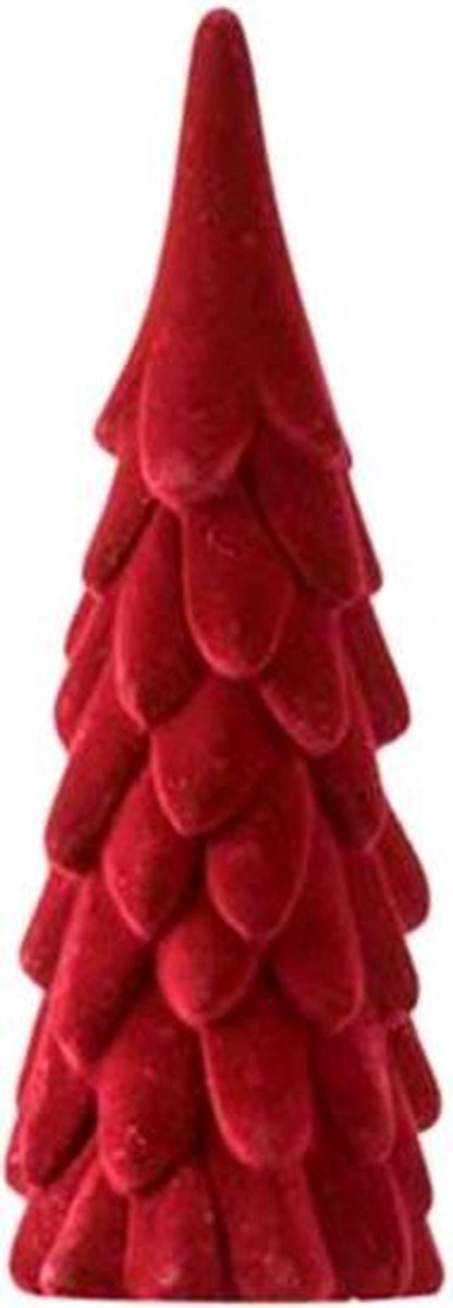 Casa Di Elturo Velvet Kerstboom - Bordeaux - H23cm - Rood