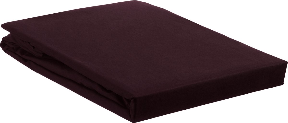 AMBIANTE Hoeslaken Katoen Dark Red-1-persoons (80x200 Cm) - Rood