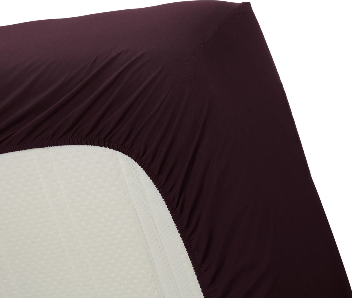 AMBIANTE Hoeslaken Katoen Dark Red-1-persoons (80x200 Cm) - Rood