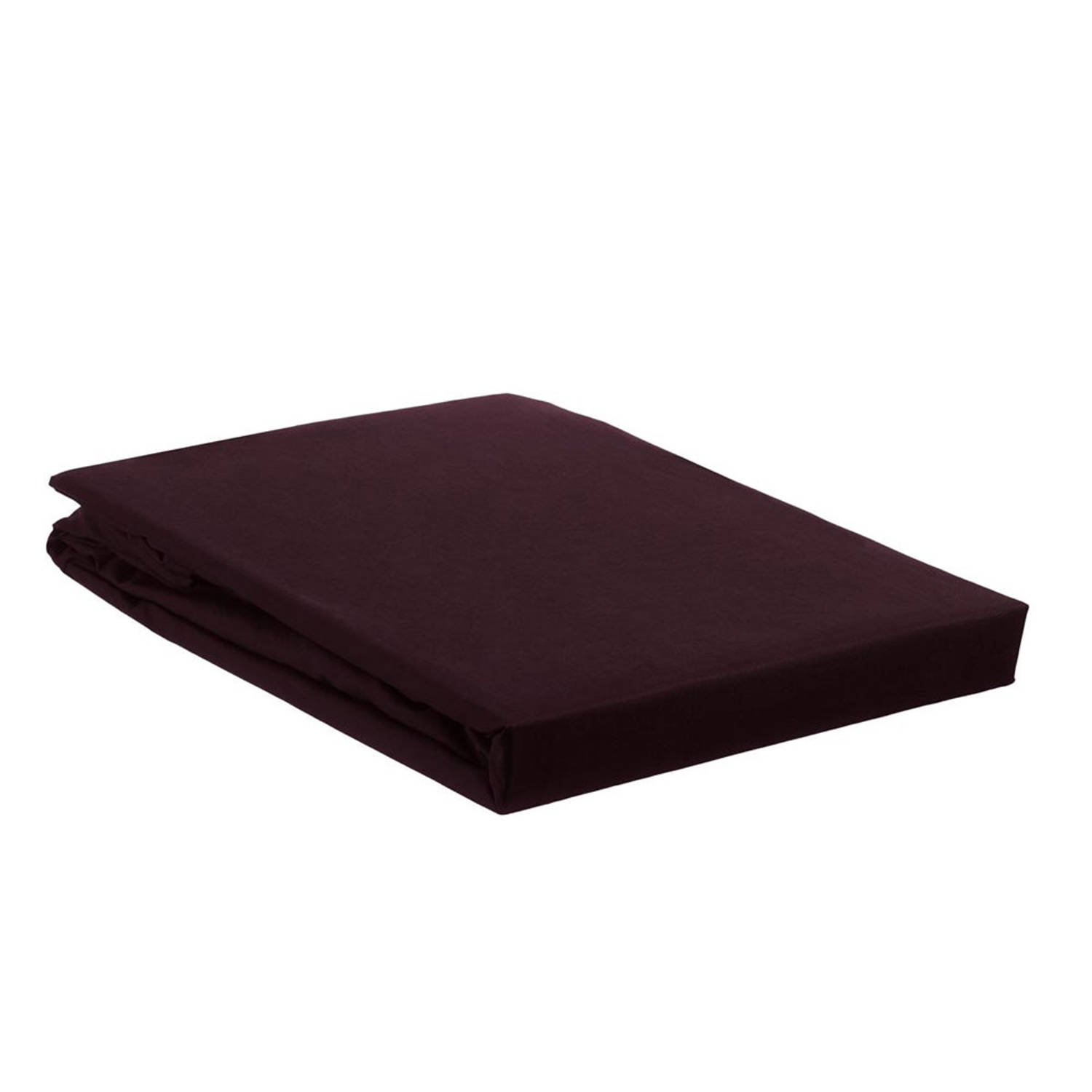 AMBIANTE Hoeslaken Katoen Dark Red-1-persoons (90x200 Cm) - Rood