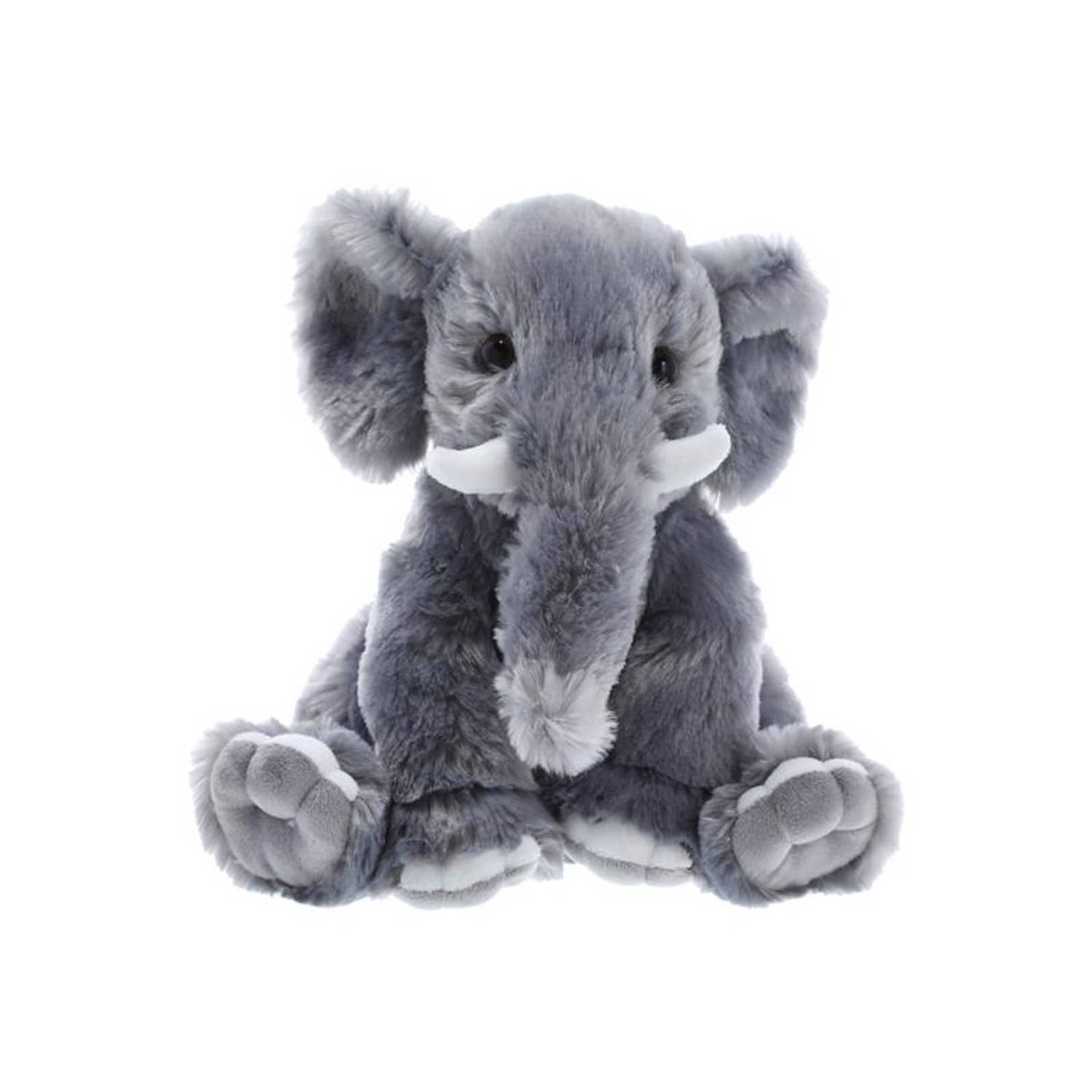 Pluche Olifant Dierenknuffel 25 Cm - Knuffeldier - Grijs