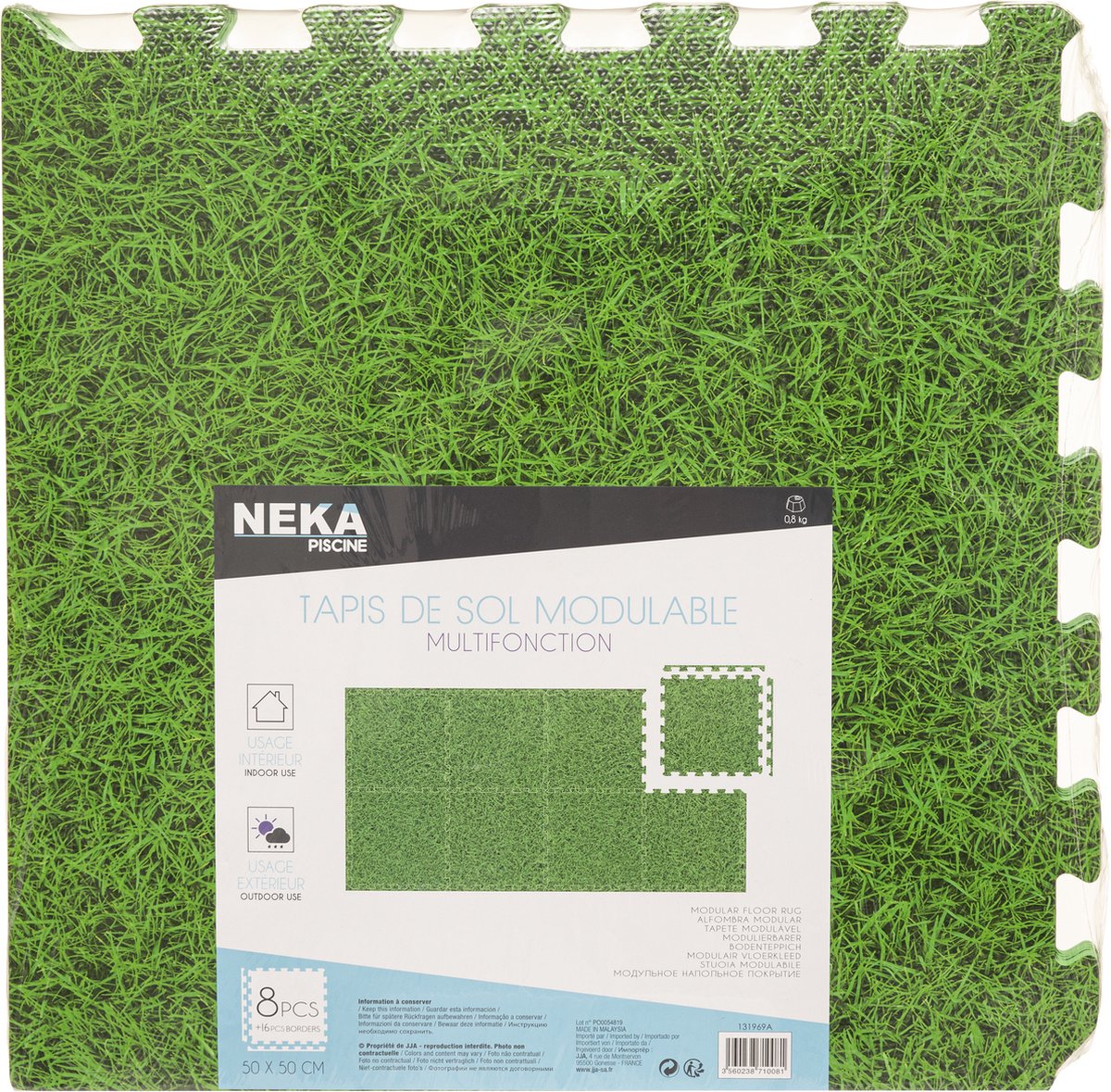 16x Stuks Foam Puzzelmat Zwembadtegels/fitnesstegels Gras 50 X 50 Cm - Speelkleden - Groen