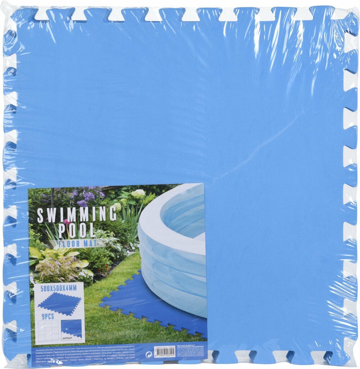 Pro Garden 18x Stuks Foam Puzzelmat Zwembadtegels/fitnesstegels Blauw 50 X 50 Cm - Speelkleden