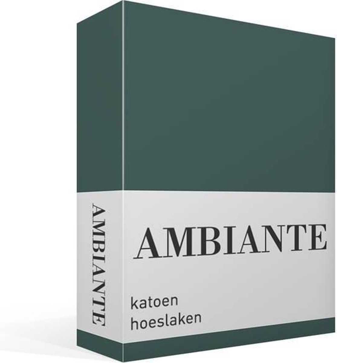 AMBIANTE Hoeslaken Katoen Dark Green-1-persoons (80x200 Cm) - Groen