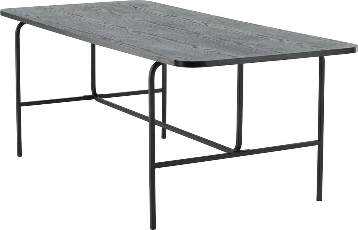 Uno Eetkamertafel 90x200cm Zwart.