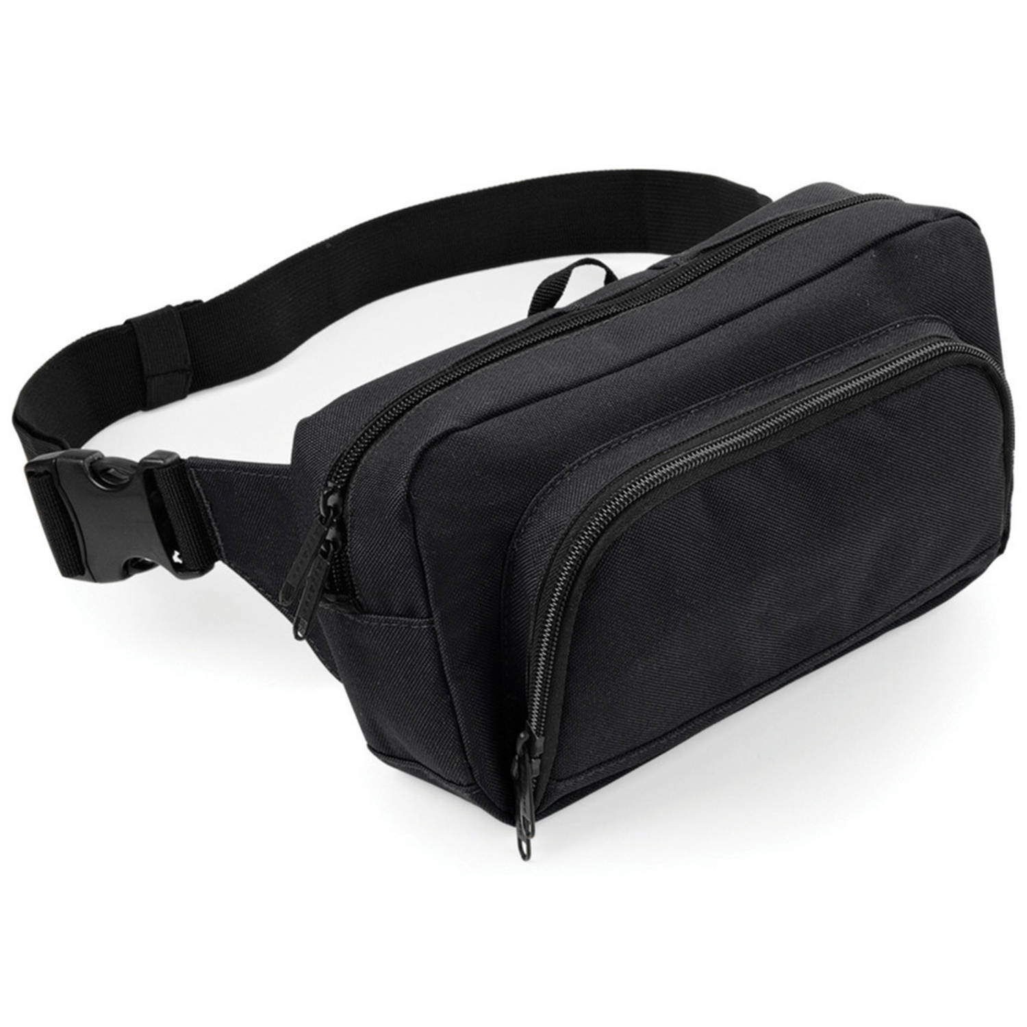 BagBase Heuptas/fanny Pack Polyester Groot Formaat Met Verstelbare Riem - Heuptassen - Zwart