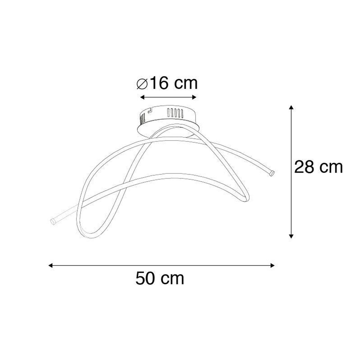 LeuchtenDirekt VIOLETTA 15441-48 LED-plafondlamp LED Roest