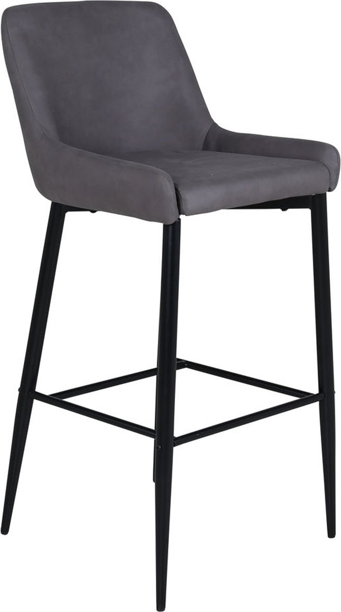 Plaza Barstoel Velours Grijs.