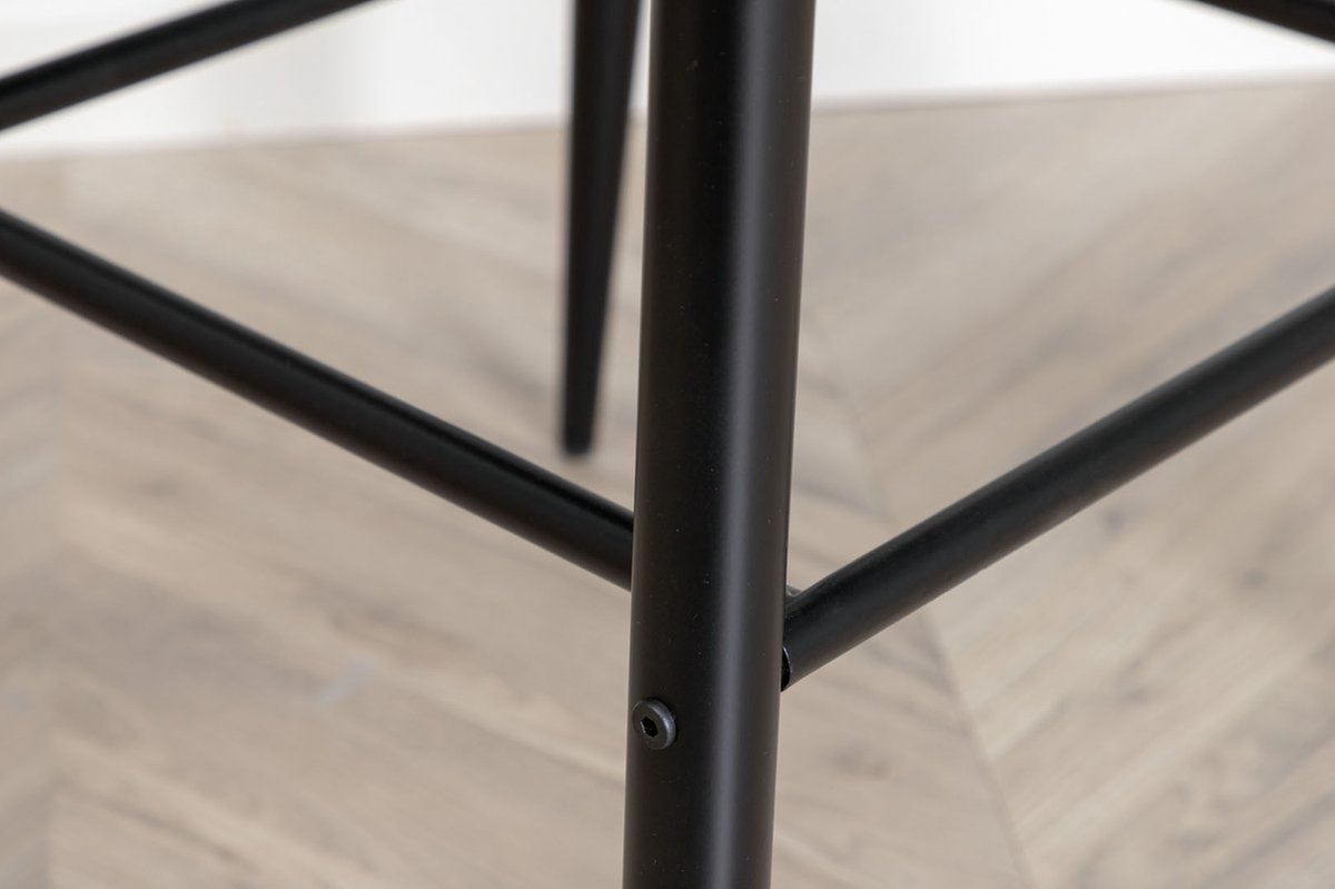 Plaza Barstoel Velours Grijs.