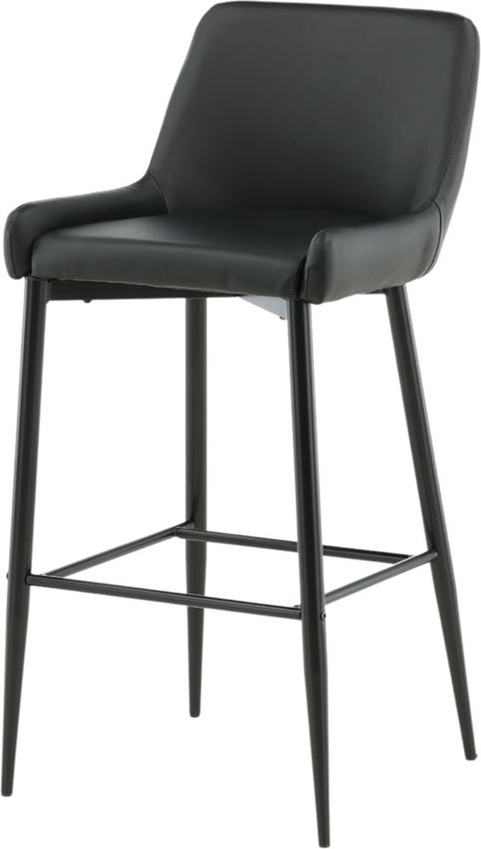 Plaza Barstoel Pu Kunstleer Zwart.