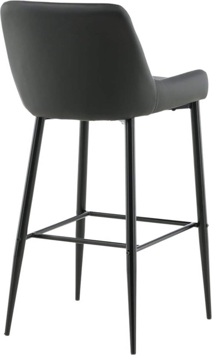 Plaza Barstoel Pu Kunstleer Zwart.