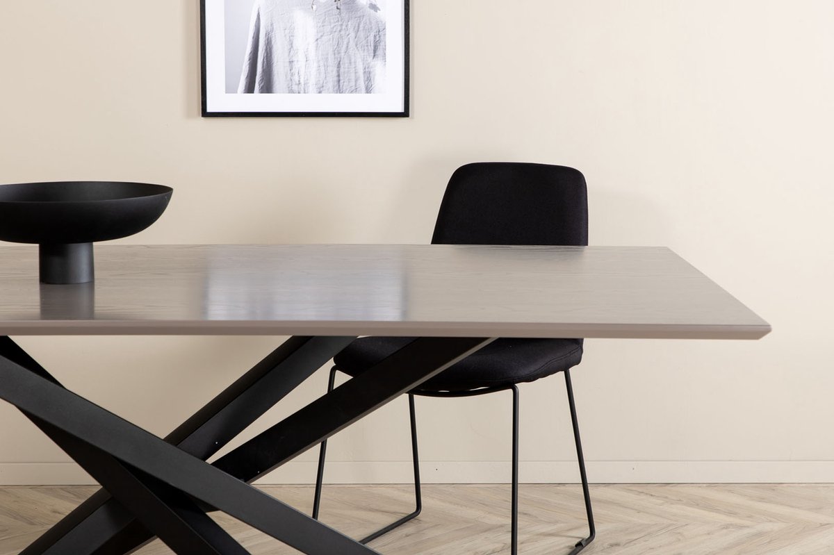 Pippi Eetkamertafel 90x190cm Grijs.