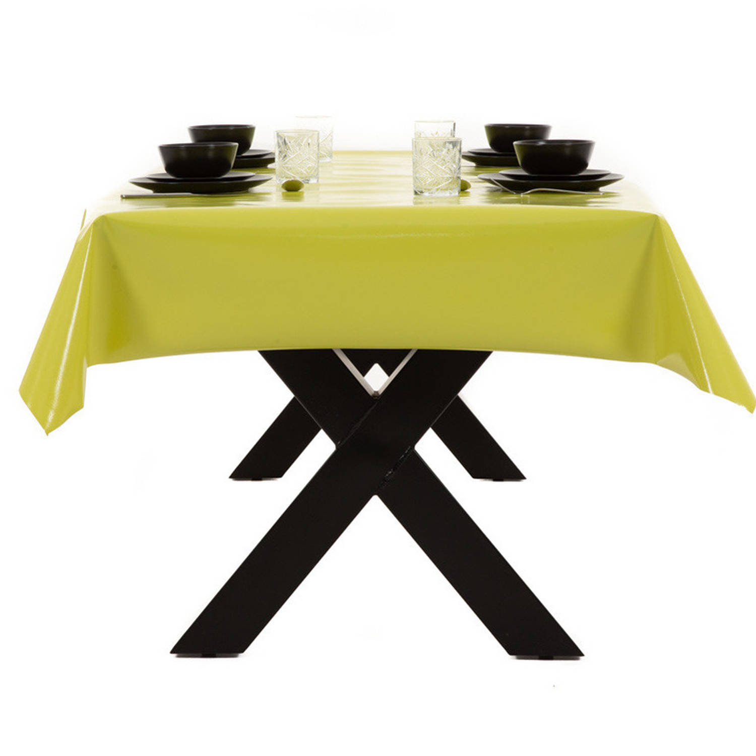Buiten Tafelkleed/tafelzeil Lime 140 X 250 Cm Rechthoekig - Tafellakens - Groen