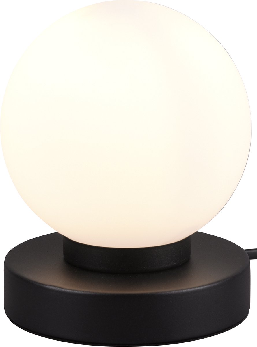 BES LED Led Tafellamp - Tafelverlichting - Trion Baldo - E14 Fitting - Rond - Mat - Aluminium - Zwart