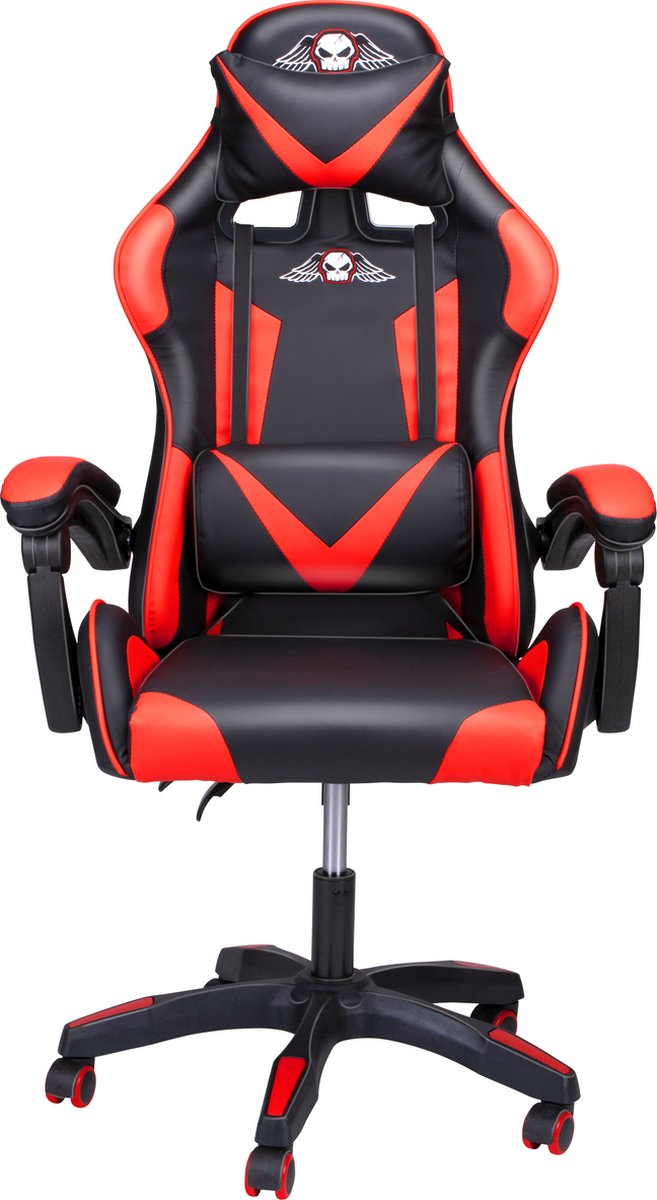 No Fear Gaming Stoel - Bureaustoel - Gaming Accesoires - 46 Tot 56 Cm Hoog/zwart - Rood