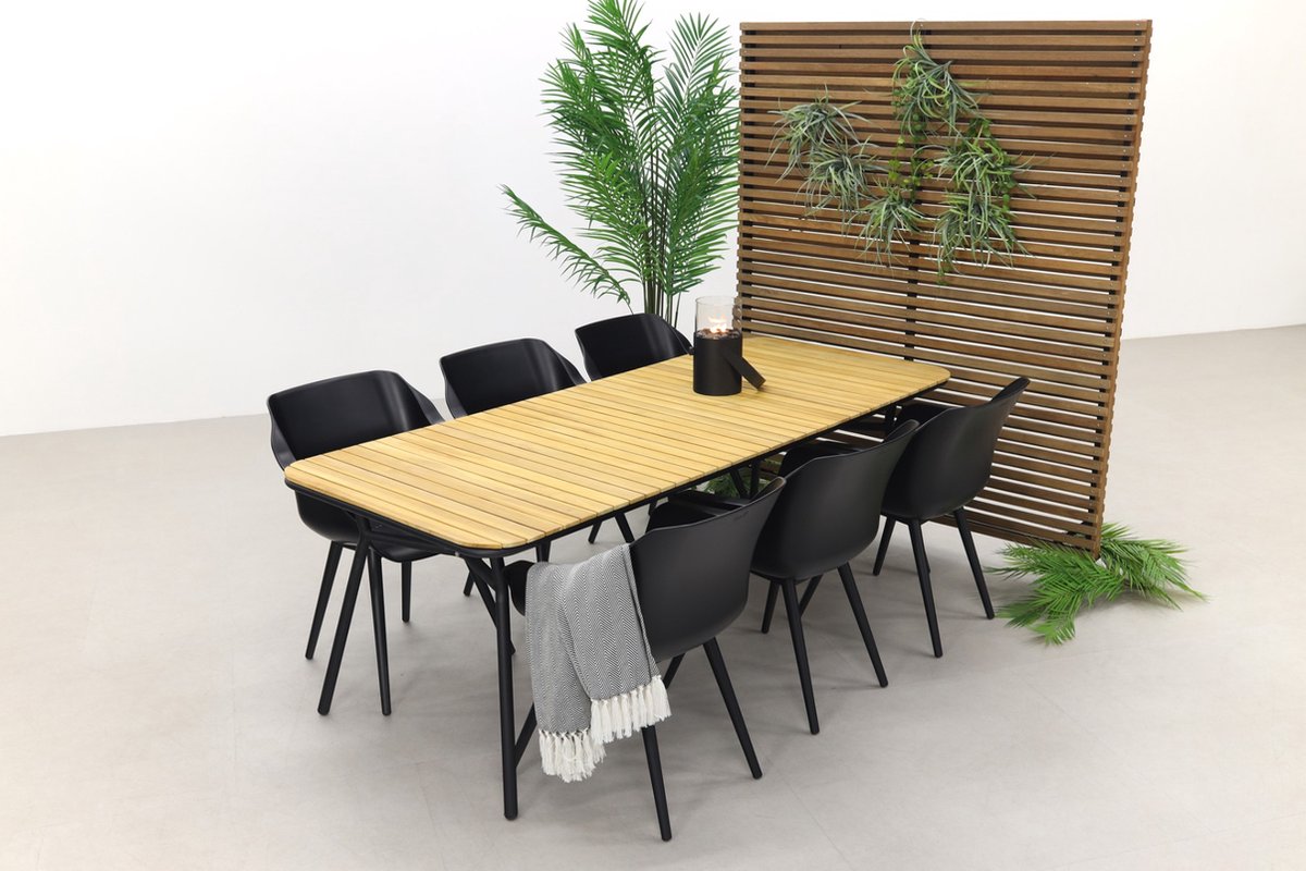Hartman Sophie Studio Black/bella 220x95 Cm. - 7-delige Tuinset - Zwart