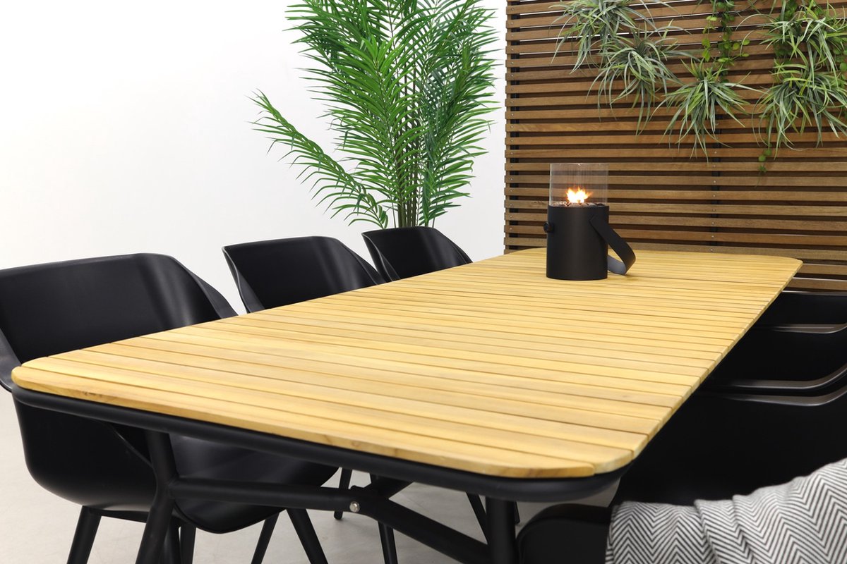 Hartman Sophie Studio Black/bella 220x95 Cm. - 7-delige Tuinset - Zwart