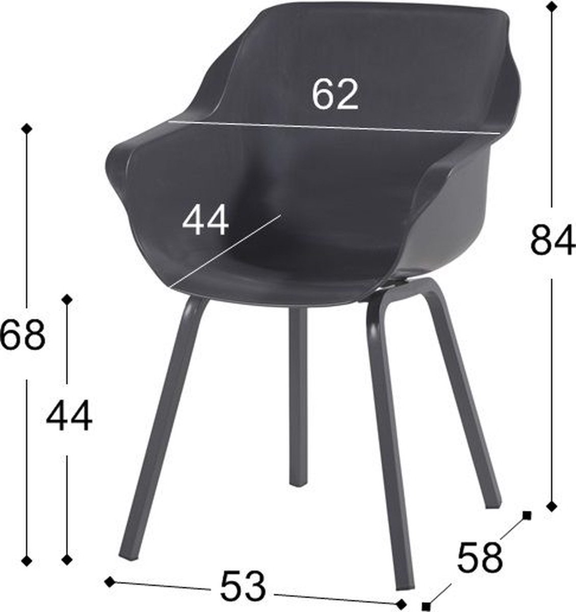 Hartman Sophie Element/murano Teak - 180x90 Cm. - Tuinset 5-delig - Grijs