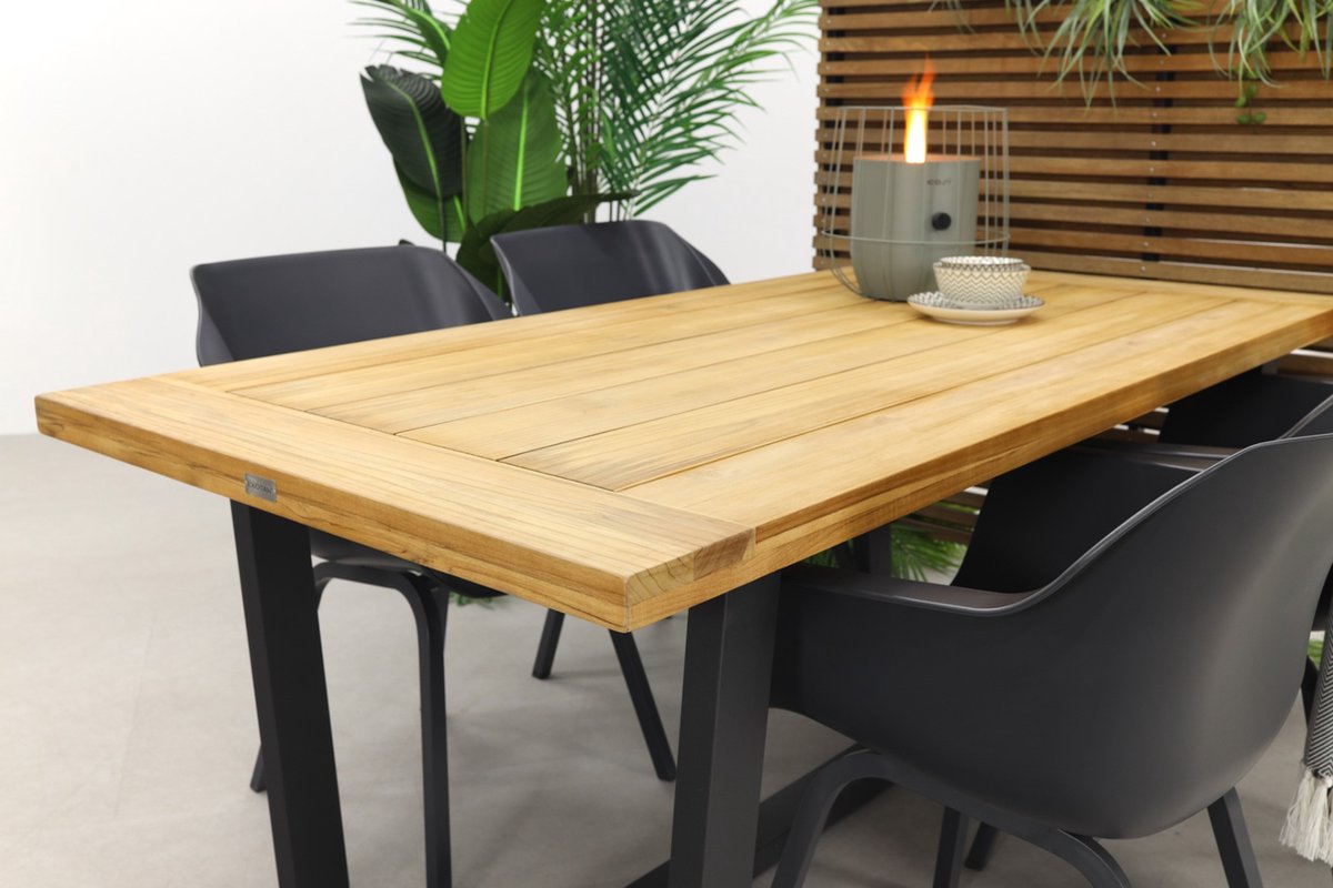 Hartman Sophie Element/murano Teak - 180x90 Cm. - Tuinset 5-delig - Grijs