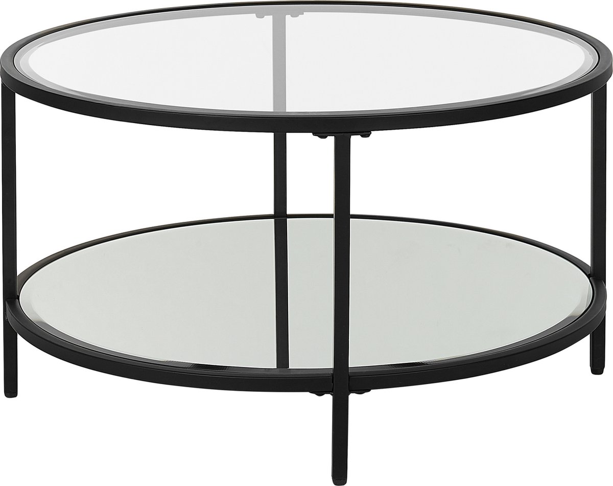 Beliani Birney - Salontafel--veiligheidsglas - Zwart