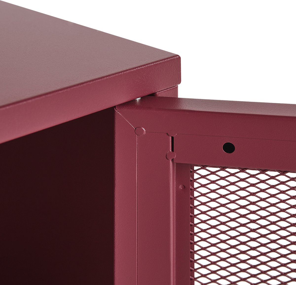 Beliani Ossett - Nachtkast--staal - Rood