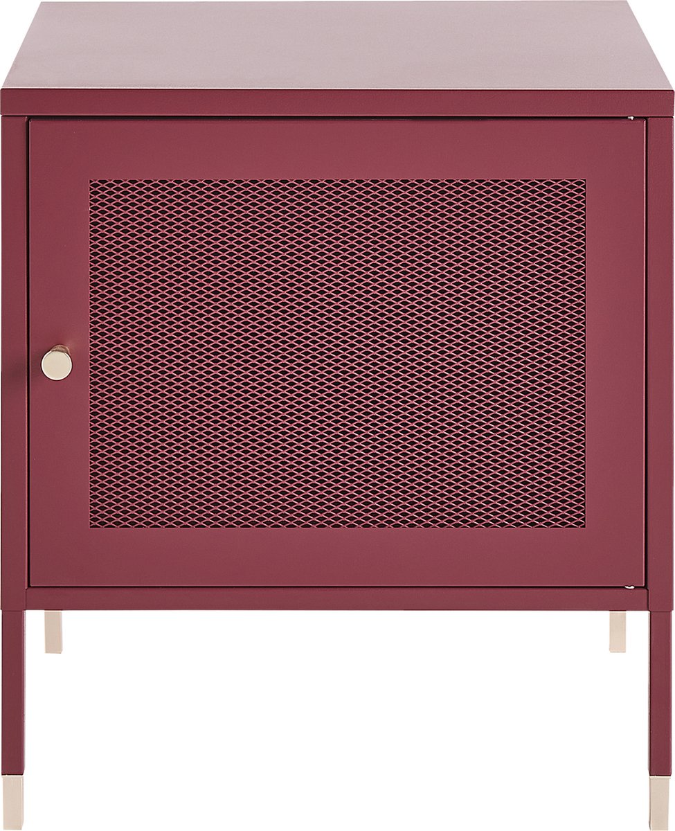 Beliani Ossett - Nachtkast--staal - Rood