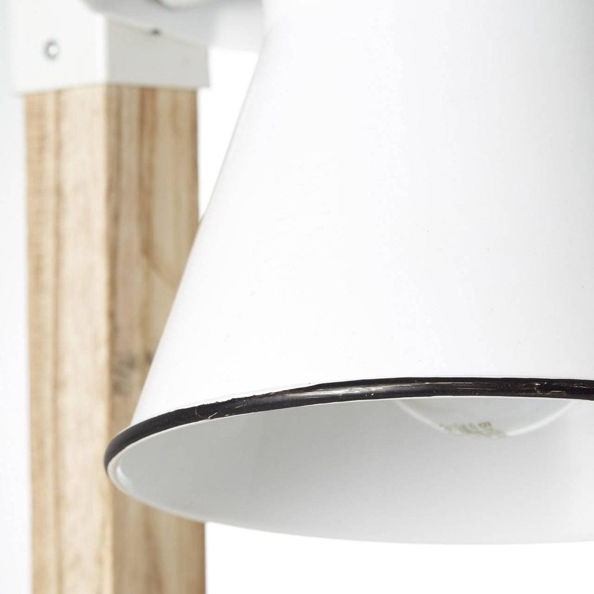Brilliant Leuchten Plow 82149/05 Tafellamp LED E27 10 W, Hout (licht) - Wit