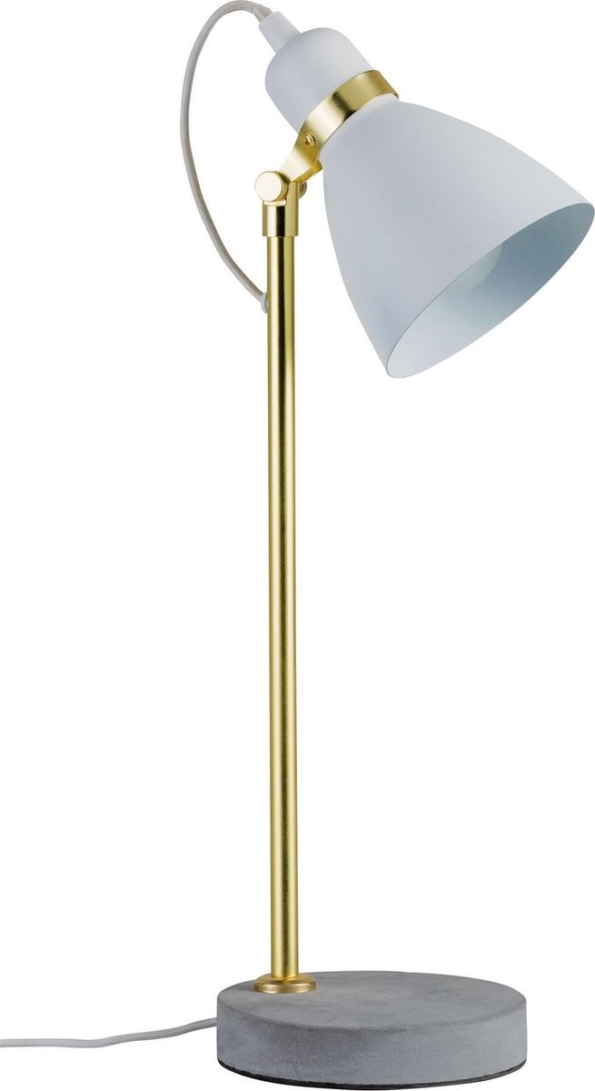 Paulmann Neordic Orm Bureaulamp LED E27 20 W Beton-grijs, Wit, - Goud