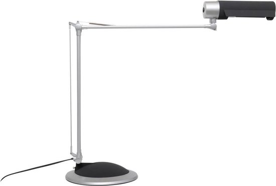 Maul office Bureaulamp Spaarlamp E27 20 W Zilver, - Zwart