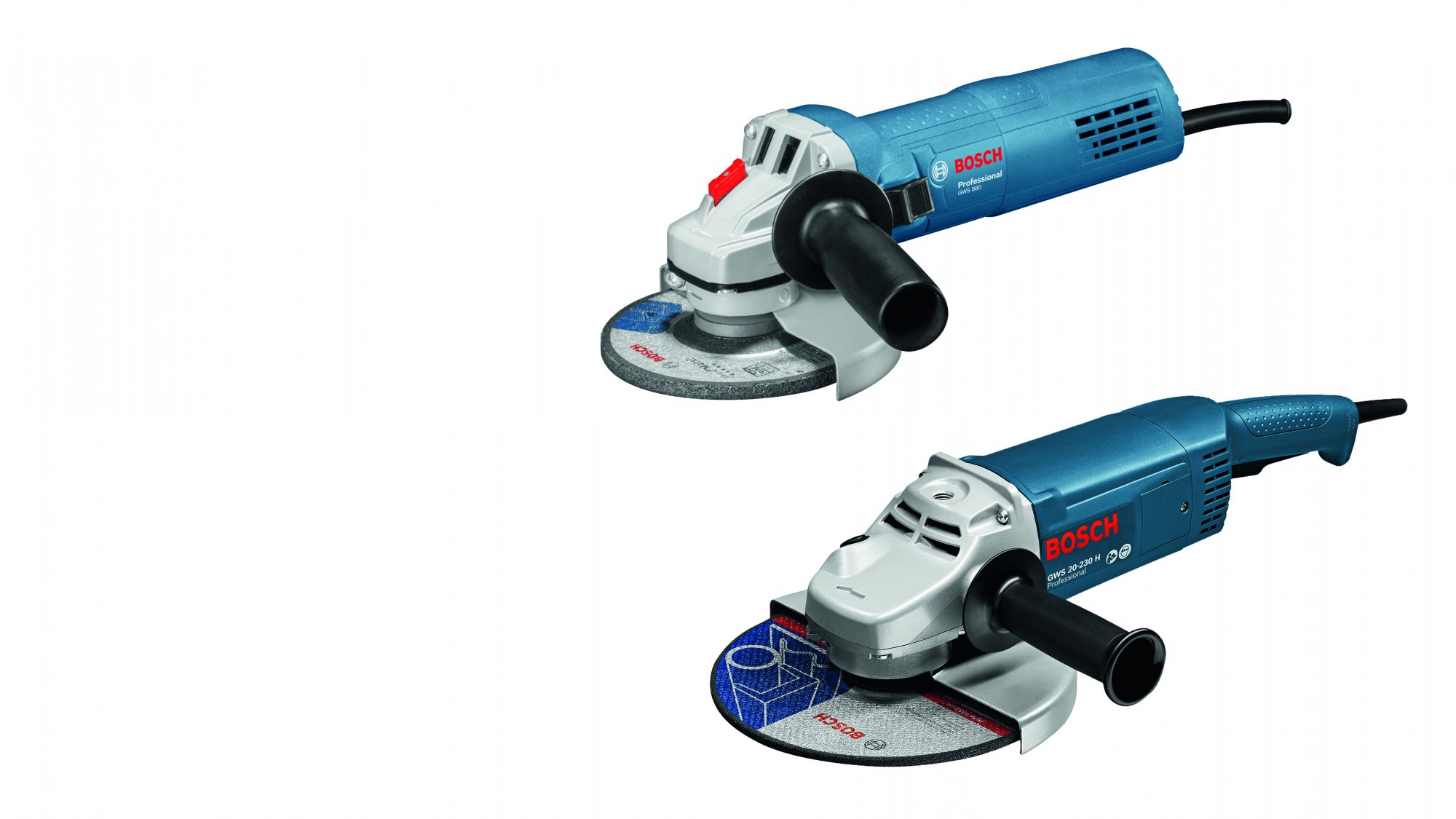 Bosch GWS 20-230 P + GWS 880 Haakse slijpmachine