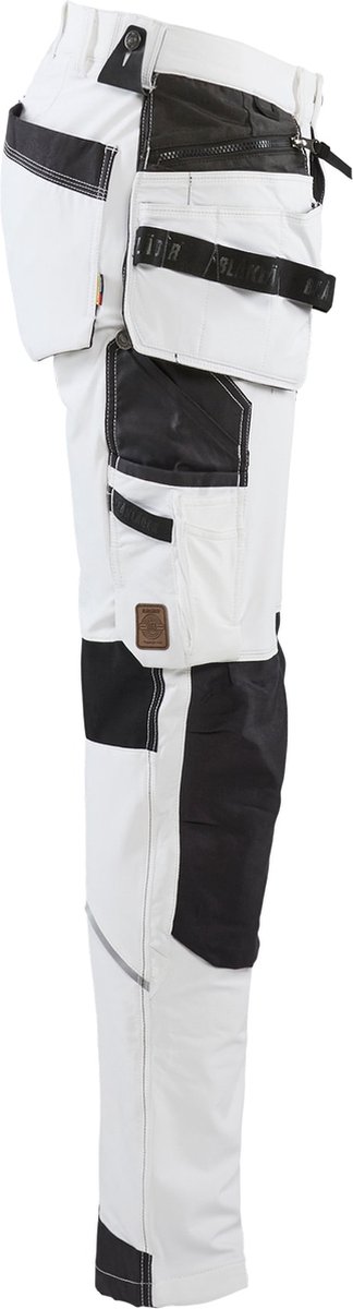 Blaklader Blåkläder 1079 Werkbroek voor schilder/stucadoor met 4-weg stretch - wit/donkergrijs - 52 (L)