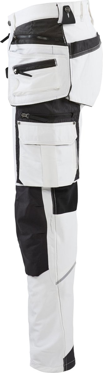 Blaklader Blåkläder 1079 Werkbroek voor schilder/stucadoor met 4-weg stretch - wit/donkergrijs - 52 (L)