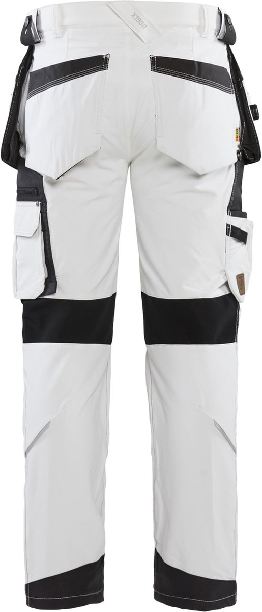 Blaklader Blåkläder 1079 Werkbroek voor schilder/stucadoor met 4-weg stretch - wit/donkergrijs - 52 (L)