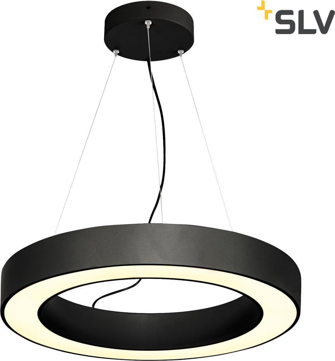 SLV MEDO RING 60 1002890 Pendellamp LED 34 W - Zwart