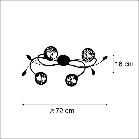 Paul Neuhaus GRETA 6395-48 Plafondlamp LED, Halogeen G9 160 W Roest, - Bruin