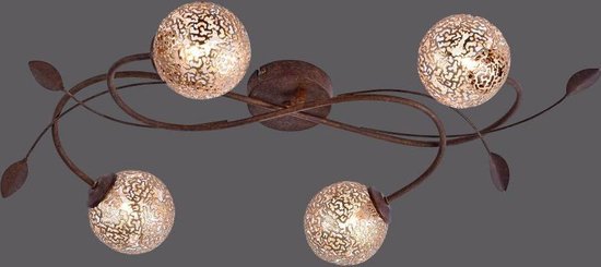 Paul Neuhaus GRETA 6395-48 Plafondlamp LED, Halogeen G9 160 W Roest, - Bruin