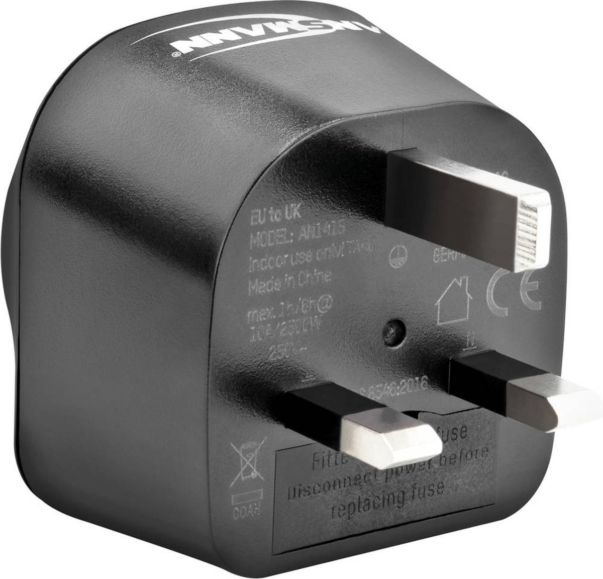Ansmann 1250-0031 Reisstekker EU to UK