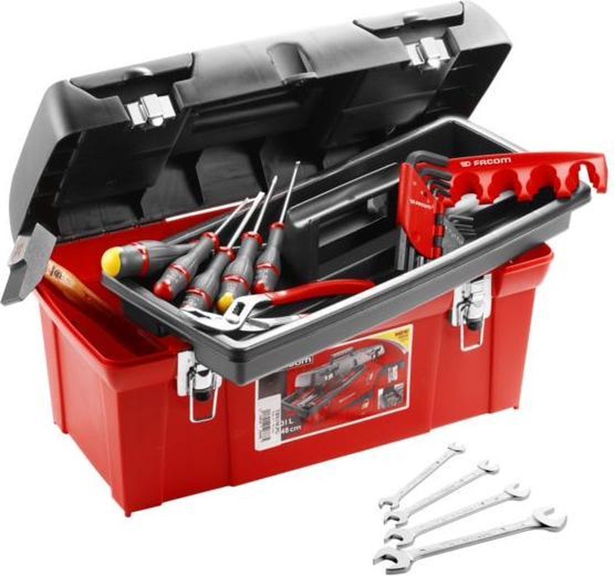 Facom BP.C19 Gereedschapskist (leeg) Kunststof Rood, - Zwart
